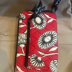 Vera Bradley Red and White Floral Quilted Wallet